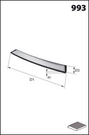 LUCAS FILTERS Suodatin, sisäilma LFCP121